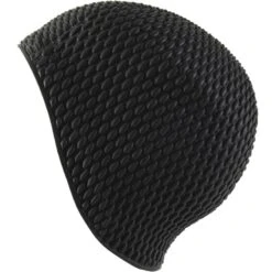 Bonnet De Bain Gaufré En Latex - Taille Unique - Noir -Plongée Matériel Magasin bonnet de bain gaufre en latex taille unique noir 2