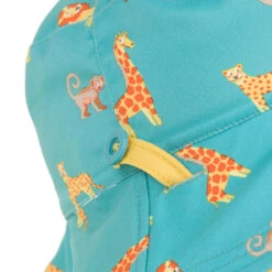 Chapeau Anti UV Bébé Réversible Jaune Et Bleu Imprimé SAVANE -Plongée Matériel Magasin chapeau anti uv bebe reversible jaune et bleu imprime savane 6