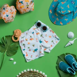 Chapeau Anti UV Bébé Réversible Jaune Et Bleu Imprimé SAVANE -Plongée Matériel Magasin chapeau anti uv bebe reversible jaune et bleu imprime savane 7