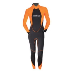 BEUCHAT Combinaison De Plongée Sous-marine 3 Mm Femme ATOLL, Orange Et Noir
