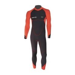 BEUCHAT Combinaison De Plongée Sous-marine 3 Mm Homme ATOLL, Orange Et Noir