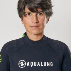Combinaison Plongée Aqualung Femme Néoprène 5,5mm - WAVE Noir/Jaune -Plongée Matériel Magasin combinaison plongee aqualung femme neoprene 55mm wave noirjaune 4