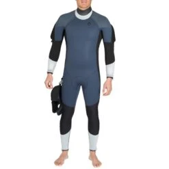 Combinaison Plongée Semi-étanche Homme Néoprène 7mm - Bleu Gris -Plongée Matériel Magasin combinaison plongee semi etanche homme neoprene 7mm bleu gris 2