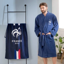 Peignoir De Bain Adulte 100% Coton Equipe De France De Football -Plongée Matériel Magasin peignoir de bain adulte 100 coton equipe de france de football 2