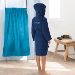 Peignoir De Bain Enfant 100% Coton Football Marseille - Ruban -Plongée Matériel Magasin peignoir de bain enfant 100 coton football marseille ruban 3