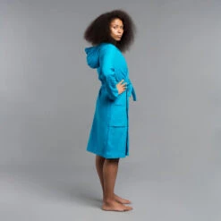 Peignoir De Bain Femme Coton Turquoise 2 Peignoir De Bain Femme Coton Turquoise -Plongée Matériel Magasin peignoir de bain femme coton turquoise 2