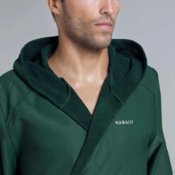 PEIGNOIR DE BAIN HOMME COMPACT VERT KAKI -Plongée Matériel Magasin peignoir de bain homme compact vert kaki 4