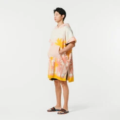 PONCHO SURF 500 ADULTE Print Sunny -Plongée Matériel Magasin poncho surf 500 adulte print sunny 7