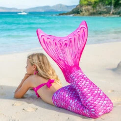 Queue De Sirène - Fin Fun - Rose Complète - Taille L/XL -Plongée Matériel Magasin queue de sirene fin fun rose complete taille lxl 3