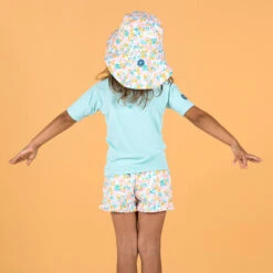 T-shirt Anti UV Bébé Manches Courtes Bleu Clair -Plongée Matériel Magasin t shirt anti uv bebe manches courtes bleu clair 2