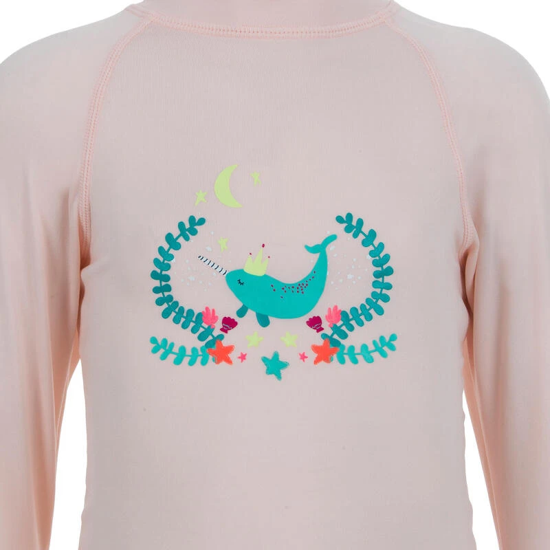 T-shirt anti UV bébé manches longues rose T-shirt Anti UV Bébé Manches Longues Rose -Plongée Matériel Magasin t shirt anti uv bebe manches longues rose 2