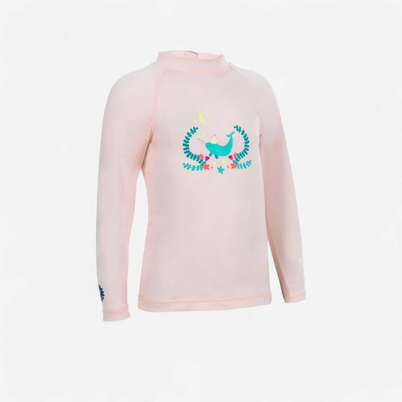 T-shirt anti UV bébé manches longues rose T-shirt Anti UV Bébé Manches Longues Rose -Plongée Matériel Magasin t shirt anti uv bebe manches longues rose