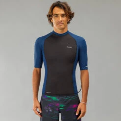 Tee-shirt Anti UV Surf Top Thermique Néoprène Lycra Manches Courtes Homme. -Plongée Matériel Magasin tee shirt anti uv surf top thermique neoprene lycra manches courtes homme 6