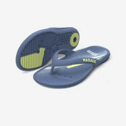 Tongs De Piscine Enfants - Tonga 500 Print - Swim Bleu Jaune