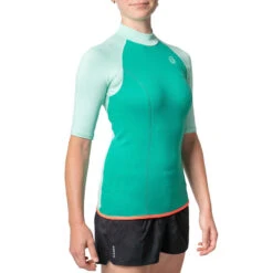 Top Thermique Néoprène 100 Manches Courtes Femme Turquoise -Plongée Matériel Magasin top thermique neoprene 100 manches courtes femme turquoise 3