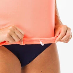 WATER TEE SHIRT Anti UV Surf Manches Courtes Femme Corail Fluo -Plongée Matériel Magasin water tee shirt anti uv surf manches courtes femme corail fluo 5